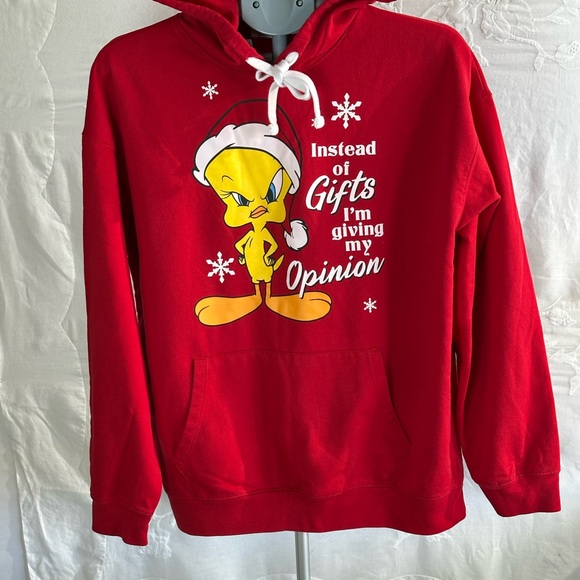 Looney Toons Tweety Bird Christmas Holiday Unisex Hoodie Sz XXL(19) - Picture 7 of 11
